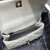 Chanel Coco Grained Calfskin Gray Flap Bag 24cm