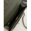 Chanel 22k Calfskin & Gold-Tone Metal Green Mini Bag