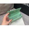 Chanel phone holder gold metal light green bag