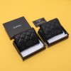 Chanel CC black caviar / lambskin wallet