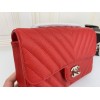 Chanel CF 20cm bag in red Caviar leather