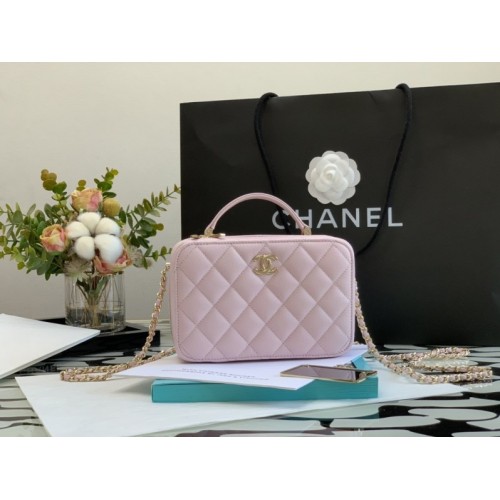 Chanel 22A Mini Vanity Caviar Pink Leather Bag