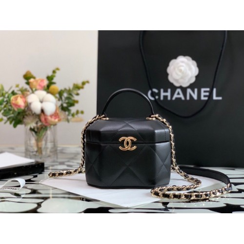 Chanel Lambskin Small Vanity Case AS2630 Black