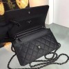 Chanel boy woc black caviar leather in gold & silver hardware