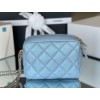 Chanel shoulder blue bag