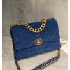 Chanel 19 flap denim 30cm bag