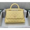 Chanel Coco Handle Yellow Caviar Small Bag