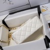 Chanel small shoulder bag in white leather