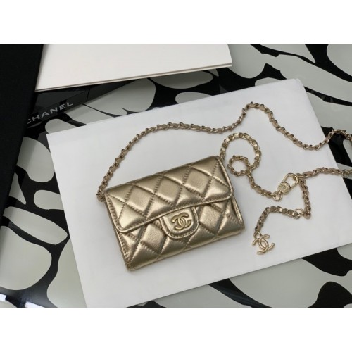 Chanel super mini golden bag