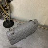 Chanel 1112 Gray medium size 2.55 caviar black gold
