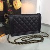 Chanel boy woc black caviar leather in gold & silver hardware