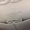 Chanel Chevron Quilted silver calfskin leather