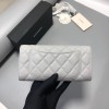 Chanel gray caviar wallet