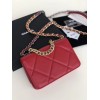 Chanel Quilted 19 Wallet on Chain WOC Red 2019