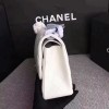 CHANEL white Size 30cm Lambskin Leather Flap Bag With Silver Hardware