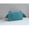 Chanel 22 tweed classic baby blue flap bag 25cm
