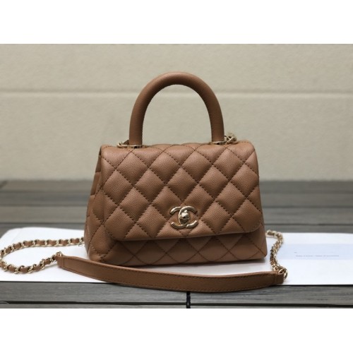 Chanel Coco Handle Brown Bag 19cm