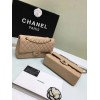 CHANEL 1112 beige 2.55 Calfskin Leather Flap Bag with Gold Hardware