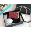 Chanel mini boy 22A gold red bag