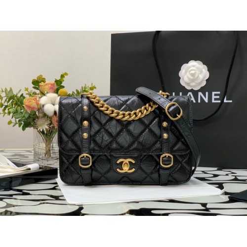 Chanel FlapBag Black Leather AS2696