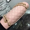 CHANEL 1112 Pink 2.55 Lambskin Leather Flap Bag With Gold&silver Hardware