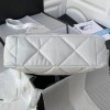 Chanel 22B tote 19 white lampskin bag