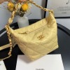 Chanel Crumpled Lambskin Mini Hobo Bag Yellow