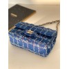 Chanel CF denim tweed bag 20cm