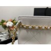 Chanel Calfskin Chain Shopping Bag AS2374 White