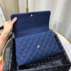 Chanel Coco Grained Calfskin Denim Flap Bag 29cm