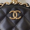 Chanel Round Chain Clutch in Black