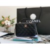 Chanel 22A Mini Vanity Caviar Black Leather Bag