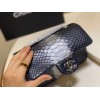 Chanel Classic Black White Python Mini Bag