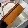 Chanel boy caviar leather yellow 25cm