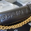 Chanel mini leboy black flap bag