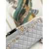 Chanel 2.55 Calfskin Flap Bag Charms 2021 in Gray