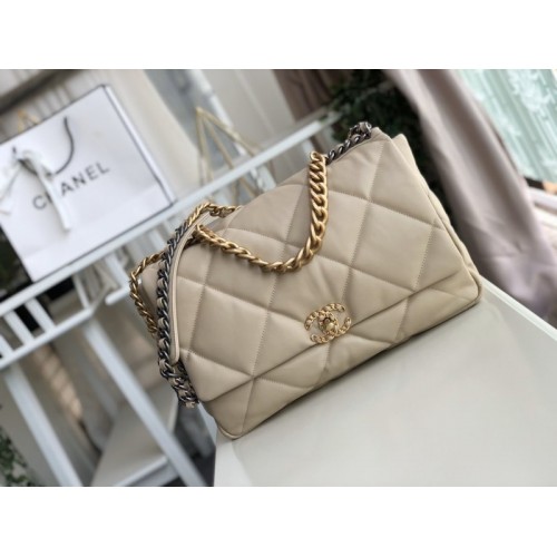 Chanel 19 Flap Large Bag Beige