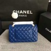 Classic Chanel Lambskin Flap Shoulder Bag Blue A01112 VS05712