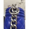 Chanel Blue Quilted Lambskin Medium Boy Bag A67086 VS03157