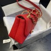 Chanel shoulder flap bag AS1459 in red