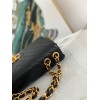 Chanel CF flapbag black V 24k gold hardware large bag
