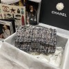 Chanel tweed classic gray flap bag 25cm