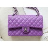 Chanel classic flap bag purple medium 25
