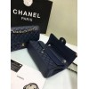 CHANEL 1112 royalblue Large 2.55 Calfskin Leather Flap Bag with Gold Hardware