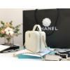 Chanel 22A Mini Vanity Caviar White Leather Bag