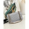 Chanel 2.55 Calfskin Flap Bag Charms 2021 in Gray