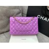 CHANEL 1112 Purple 2.55 Lampskin Flap 25cm Bag