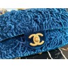 Chanel 21A Jewel Chain Blue Velvet Bag