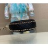 Chanel black lambskin pouch with chain bag