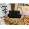 Chanel Woc CC chain black leather bag
